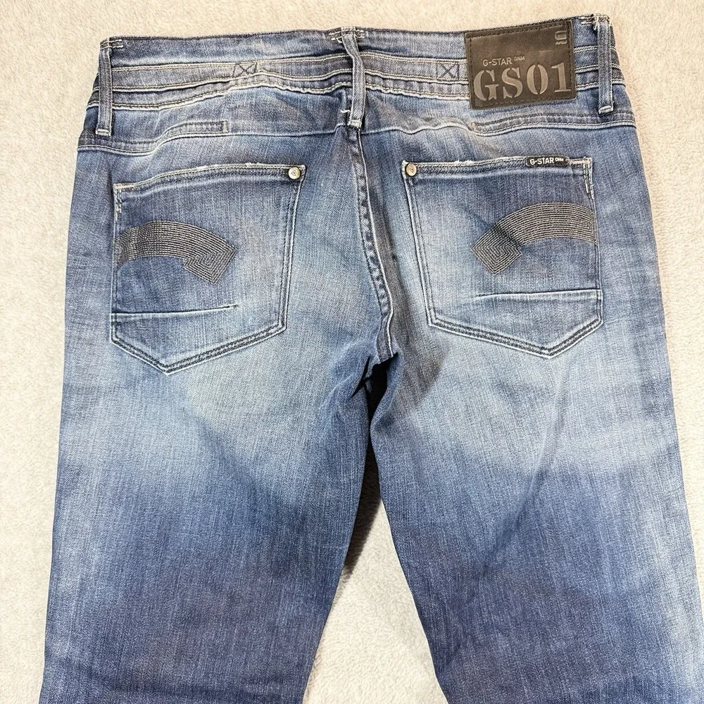 G Star‎ Raw Jeans Womens 30x32 HELLER STRAIGHT Low Rise Y2K Faded Opium Logo
